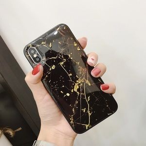 Iphone X-Max Glitter black case